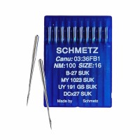 Иглы для промышленных швейных машин DC*27 100 SUK для высокоэластичных тканей Schmetz (10 шт)