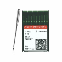Иглы для промышленных швейных машин DC*27 65 RG универсальные GROZ-BECKERT (10 шт)