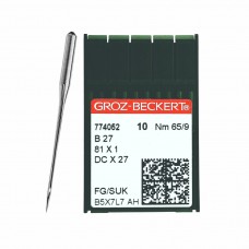 Иглы для промышленных швейных машин DC*27 65 SUK для высокоэластичных тканей GROZ-BECKERT (10 шт)