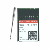 Иглы для промышленных швейных машин DC*27 75 RG универсальные GROZ-BECKERT (10 шт)