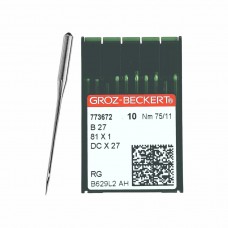 Иглы для промышленных швейных машин DC*27 75 RG универсальные GROZ-BECKERT (10 шт)