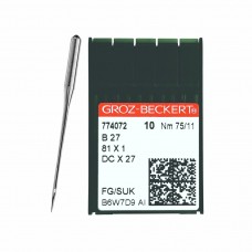 Иглы для промышленных швейных машин DC*27 75 SUK для высокоэластичных тканей GROZ-BECKERT (10 шт)