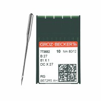 Иглы для промышленных швейных машин DC*27 80 RG универсальные GROZ-BECKERT (10 шт)