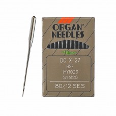 Иглы для промышленных швейных машин DC*27 80 SES для трикотажа ORGAN (10 шт)