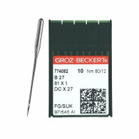 Иглы для промышленных швейных машин DC*27 80 SUK для высокоэластичных тканей GROZ-BECKERT (10 шт)