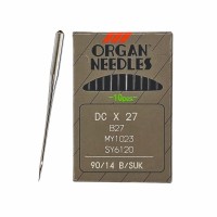 Иглы для промышленных швейных машин DC*27 90 B (SUK) для высокоэластичных тканей ORGAN (10 шт)