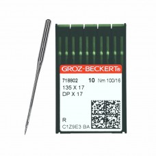 Иглы для промышленных швейных машин DP*17 100 R универсальные GROZ-BECKERT (10 шт)