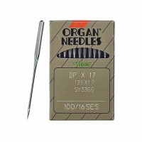 Иглы для промышленных швейных машин DP*17 100 SES для трикотажа ORGAN (10 шт)