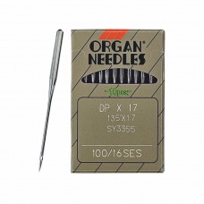 Иглы для промышленных швейных машин DP*17 100 SES для трикотажа ORGAN (10 шт)