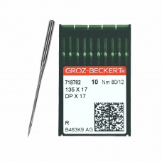Иглы для промышленных швейных машин DP*17 80 R универсальные GROZ-BECKERT (10 шт)
