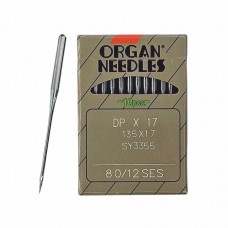 Иглы для промышленных швейных машин DP*17 80 SES для трикотажа ORGAN (10 шт)