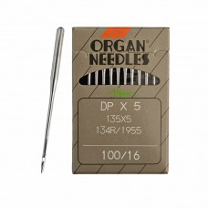 Иглы для промышленных швейных машин DP*5 100 универсальные ORGAN (10 шт)