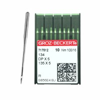 Иглы для промышленных швейных машин DP*5 100 R универсальные GROZ-BECKERT (10 шт)