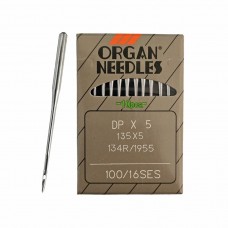 Иглы для промышленных швейных машин DP*5 100 SES для трикотажа ORGAN (10 шт)