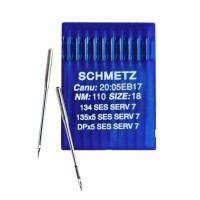 Иглы для промышленных швейных машин DP*5 110 SES SERV7 для трикотажа Schmetz (10 шт)