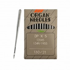 Иглы для промышленных швейных машин DP*5 130 универсальные ORGAN (10 шт)