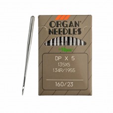 Иглы для промышленных швейных машин DP*5 160 универсальные ORGAN (10 шт)