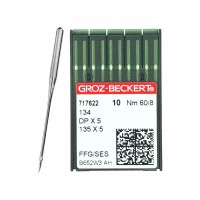 Иглы для промышленных швейных машин DP*5 60 SES для трикотажа GROZ-BECKERT (10 шт)