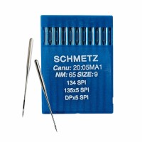 Иглы для промышленных швейных машин DP*5 65 SPI для шелка Schmetz (10 шт)