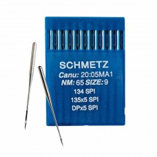 Иглы для промышленных швейных машин DP*5 65 SPI для шелка Schmetz (10 шт)
