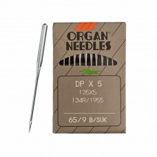 Иглы для промышленных швейных машин DP*5 65 B (SUK) для высокоэластичных тканей ORGAN (10 шт)