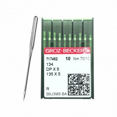 Иглы для промышленных швейных машин DP*5 70 R универсальные GROZ-BECKERT (10 шт)