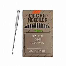 Иглы для промышленных швейных машин DP*5 70 SUK для высокоэластичных тканей ORGAN (10 шт)