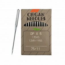 Иглы для промышленных швейных машин DP*5 75 универсальные ORGAN (10 шт)