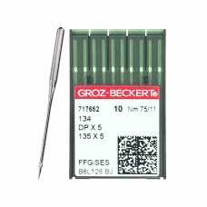 Иглы для промышленных швейных машин DP*5 75 SES для трикотажа GROZ-BECKERT (10 шт)