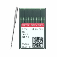 Иглы для промышленных швейных машин DP*5 75 SUK для высокоэластичных тканей GROZ-BECKERT (10 шт)