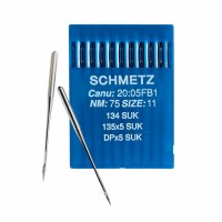 Иглы для промышленных швейных машин DP*5 75 SUK для высокоэластичных тканей Schmetz (10 шт)