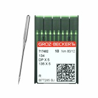 Иглы для промышленных швейных машин DP*5 80 R универсальные GROZ-BECKERT (10 шт)