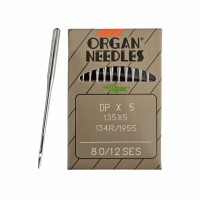 Иглы для промышленных швейных машин DP*5 80 SES для трикотажа ORGAN (10 шт)