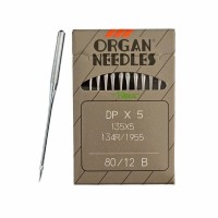 Иглы для промышленных швейных машин DP*5 80 B (SUK) для высокоэластичных тканей ORGAN (10 шт)