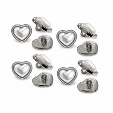 Пуговица MN-13. 15 мм серебро (уп. 12 шт)