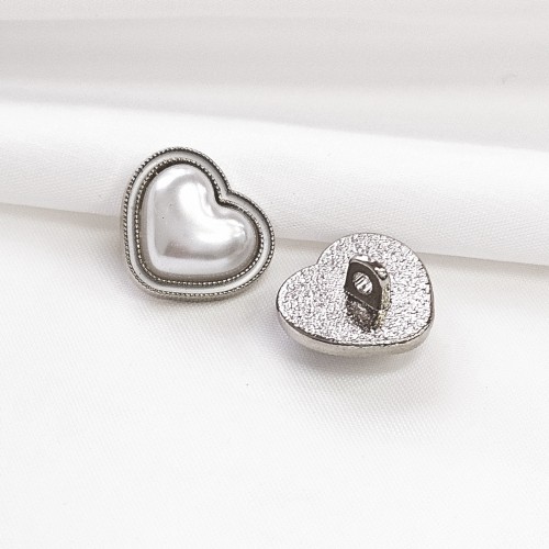 Пуговица MN-13. 15 мм серебро (уп. 12 шт)