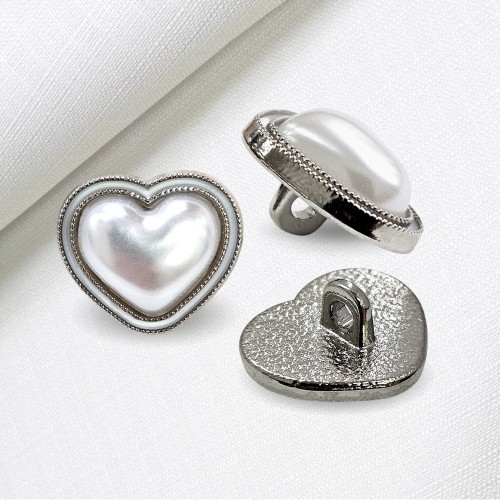 Пуговица MN-13. 15 мм серебро (уп. 12 шт)