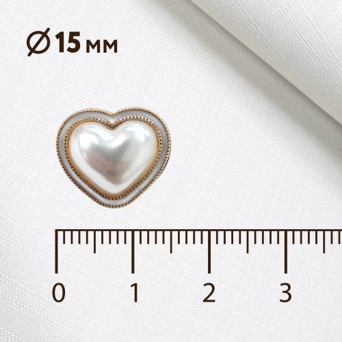 Пуговица MN-13. 15 мм золото (уп. 12 шт)