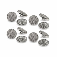 Пуговица MN-19. 15 мм серебро (уп. 12 шт)