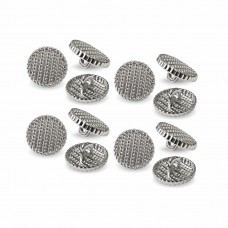 Пуговица MN-19. 15 мм серебро (уп. 12 шт)