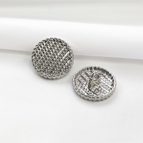 Пуговица MN-19. 15 мм серебро (уп. 12 шт)