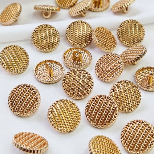 Пуговица MN-19. 15 мм золото (уп. 12 шт)