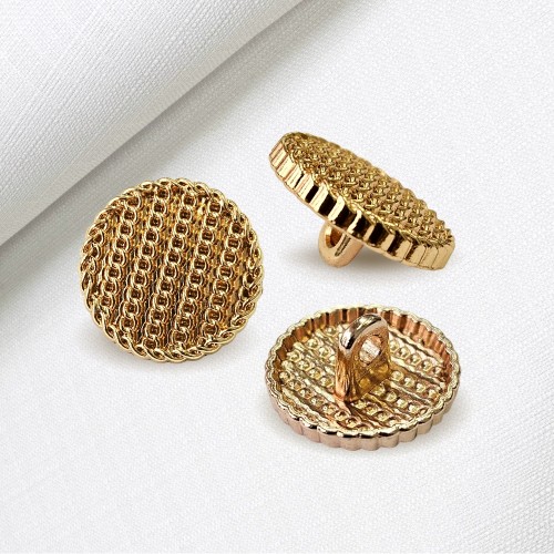 Пуговица MN-19. 15 мм золото (уп. 12 шт)