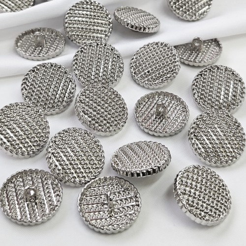 Пуговица MN-19. 21 мм серебро (уп. 12 шт)