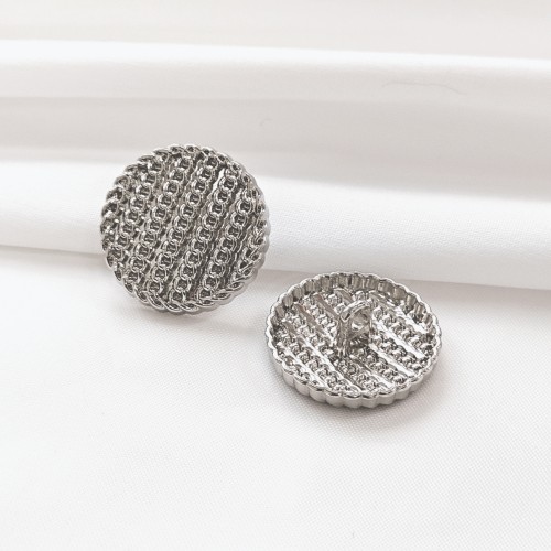 Пуговица MN-19. 21 мм серебро (уп. 12 шт)