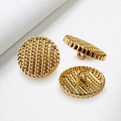 Пуговица MN-19. 21 мм золото (уп. 12 шт)