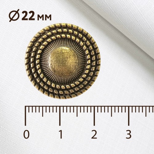 Пуговица MN-27. 22 мм бронза (уп. 12 шт)