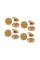 Пуговица MN-6. 17 мм св. золото (уп. 12 шт)