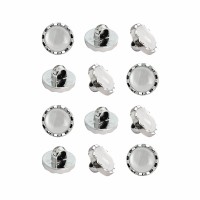 Пуговица PN-2. 11.5 мм белый/серебро (уп. 12 шт)