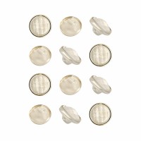 Пуговица PN-31. 11.5 мм белый/золото (уп. 12 шт)